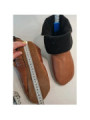Booties leather slippers brown