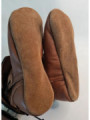 Booties leather slippers brown