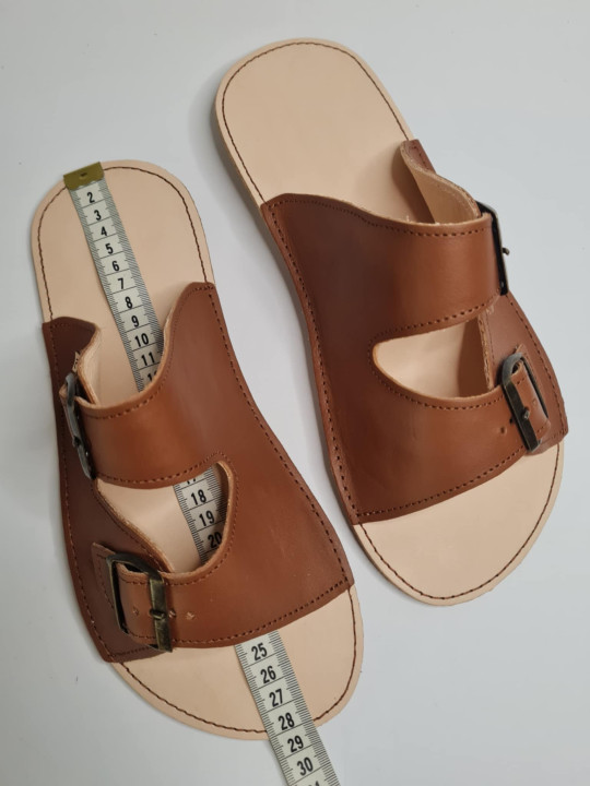 Minimalist wide and soft double buckle flat sandals