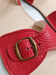Sandals Boho leather red
