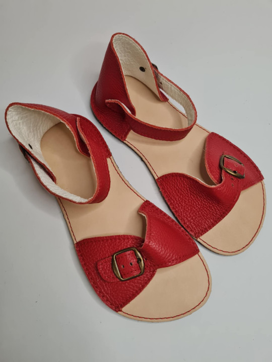 Sandále extra flexibilné barefoot kožene široké s nastaviteľnu prackou