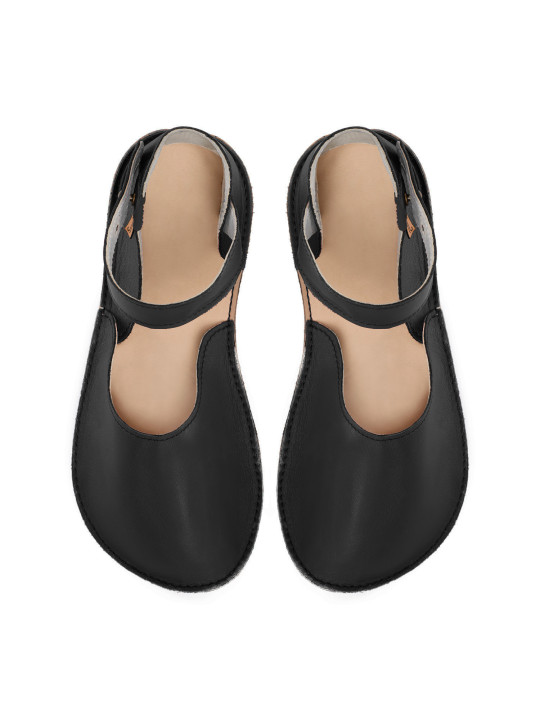 Ballerine barefoot sandales extra flexible nero