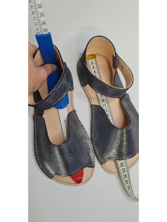 Sandales été cuir barefoot extra souple minimaliste large et plate