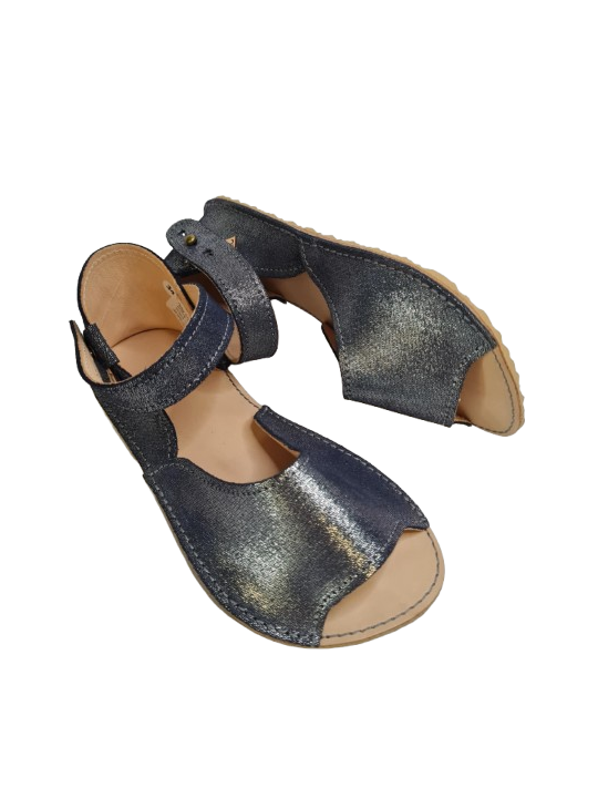 Sandales été cuir barefoot extra souple minimaliste large et plate