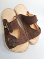 sandales barefoot cuir été femme homme double boucles