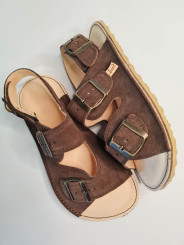 sandále barefoot koža leto zena muz tri pracky 