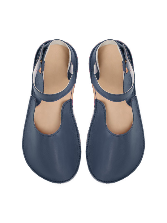 Sandales été cuir barefoot extra souple minimaliste large et plate