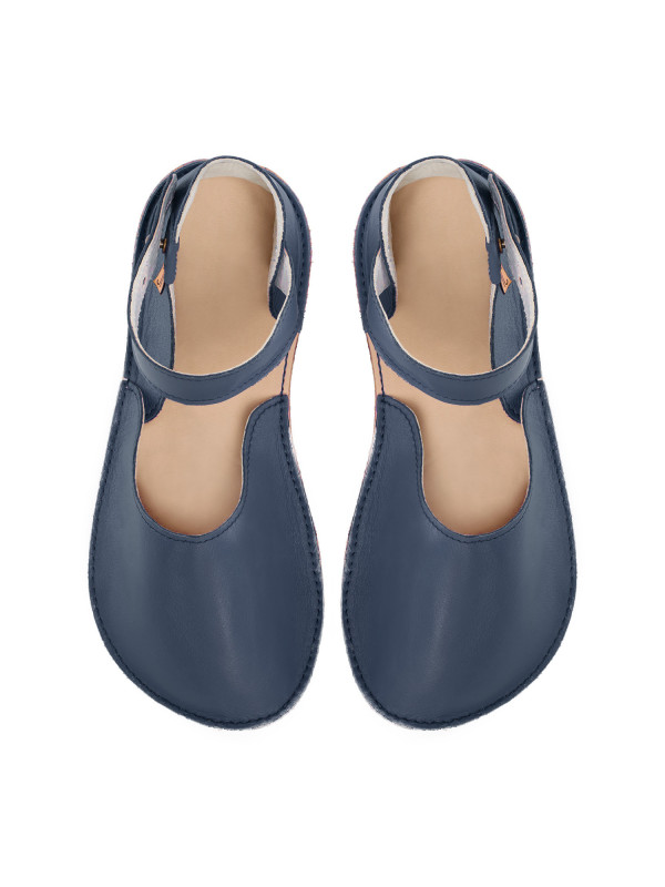 Sandales été cuir barefoot extra souple minimaliste large et plate