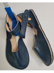 Sandales été cuir barefoot extra souple minimaliste large et plate