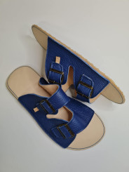 Minimalistické široké a mäkké ploché sandále s dvojitou prackou