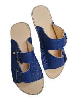 Minimalist wide and soft double buckle flat sandals