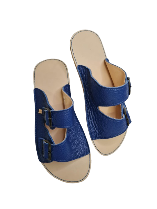 Minimalistické široké a mäkké ploché sandále s dvojitou prackou