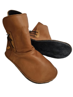 bottines barefoot en cuir avec doublure polaire semelle vibram