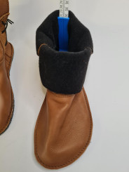 bottines barefoot en cuir avec doublure polaire semelle vibram