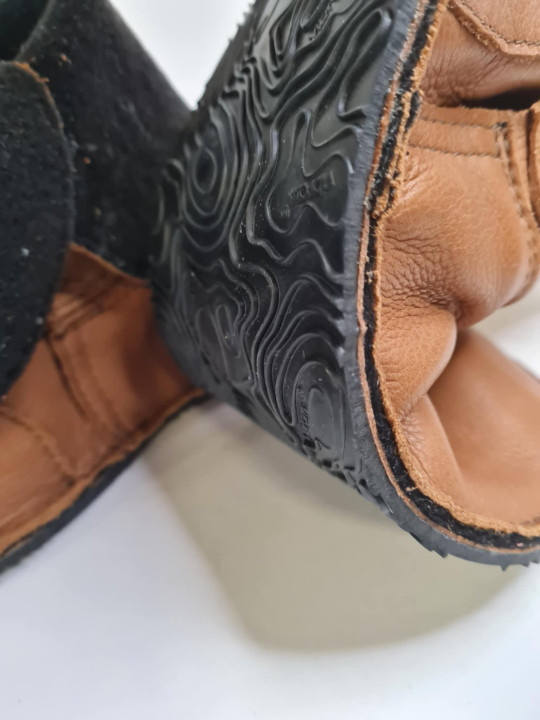 bottines barefoot en cuir avec doublure polaire semelle vibram