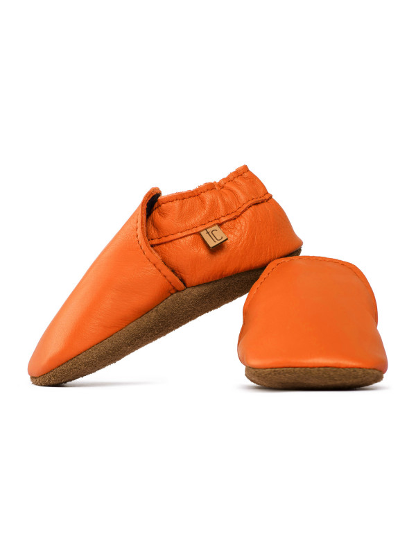 chaussons en cuir souple enfants et adultes