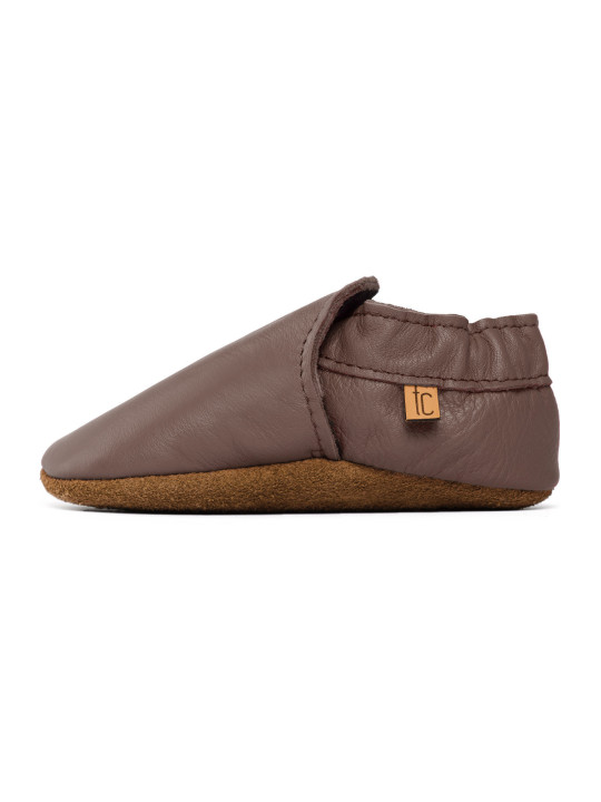 chaussons en cuir souple enfants et adultes