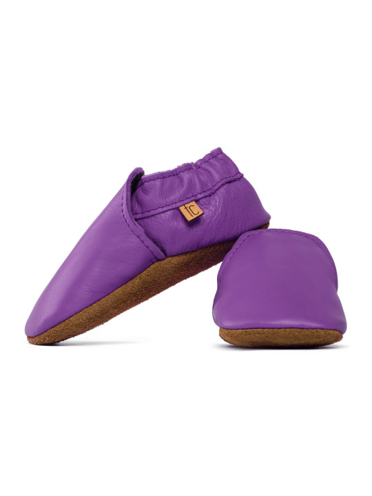 chaussons en cuir souple enfants et adultes