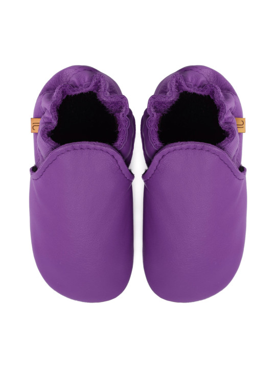 chaussons en cuir souple enfants et adultes