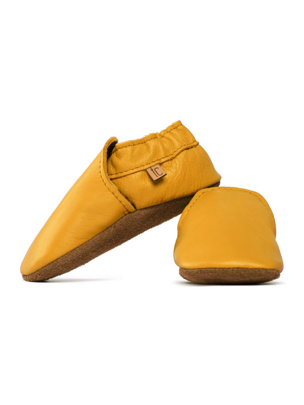 chaussons en cuir souple enfants et adultes
