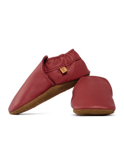chaussons en cuir souple enfants et adultes