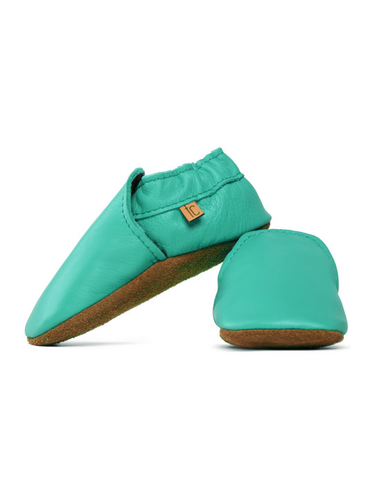 chaussons en cuir souple enfants et adultes