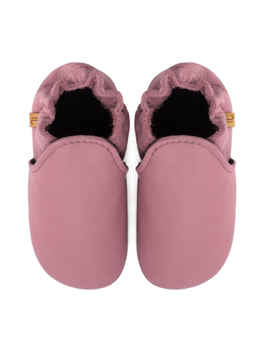 chaussons en cuir souple enfants et adultes