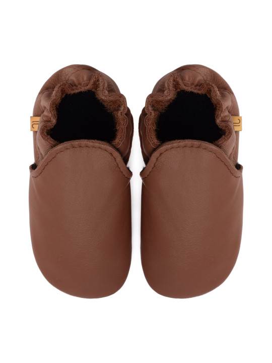 chaussons en cuir souple enfants et adultes