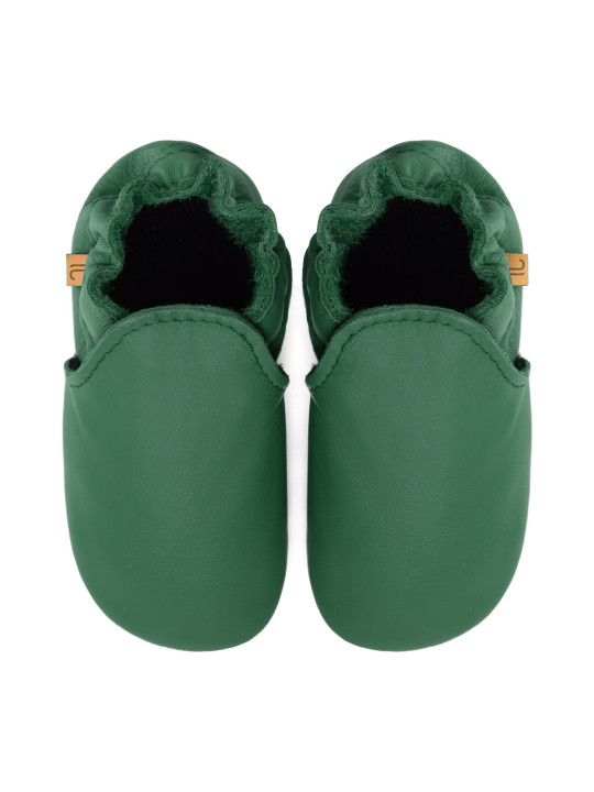 chaussons en cuir souple enfants et adultes