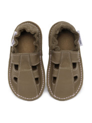 Chaussons et sandales en cuir souple fabrication artisanale Tomar Creation