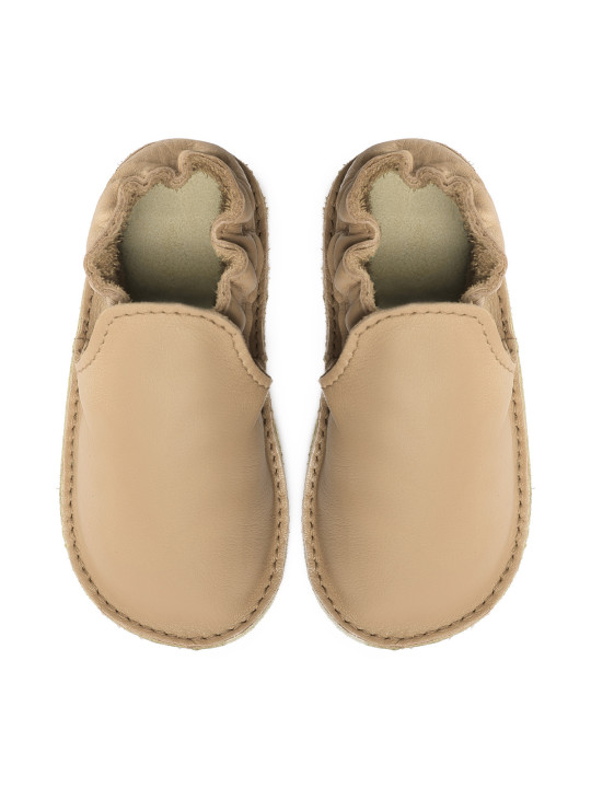 chaussures et pantoufles en cuir à semelle souple pieds nus pour enfants et adultes