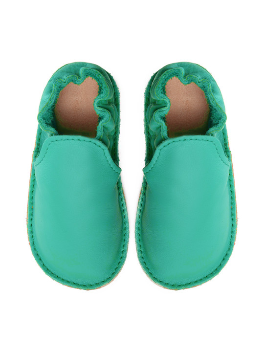 chaussures et pantoufles en cuir à semelle souple pieds nus pour enfants et adultes