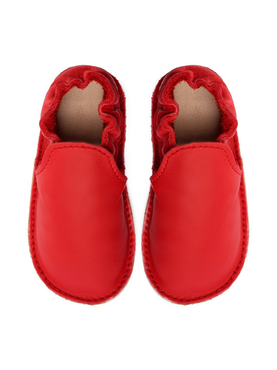 chaussures et pantoufles en cuir à semelle souple pieds nus pour enfants et adultes