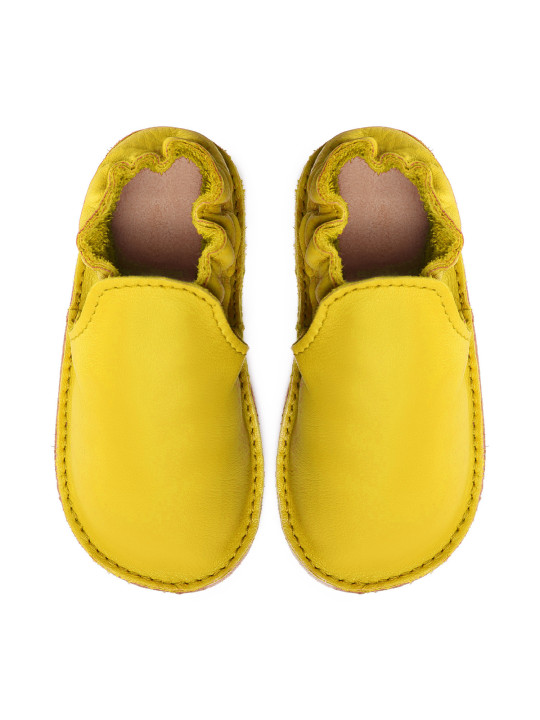 chaussures et pantoufles en cuir à semelle souple pieds nus pour enfants et adultes