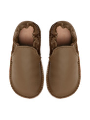 chaussures et pantoufles en cuir à semelle souple pieds nus pour enfants et adultes