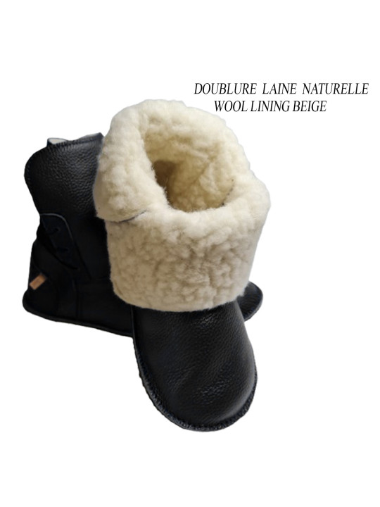 bottes bottines cuir laine barefoot minimalistes homme femme hiver