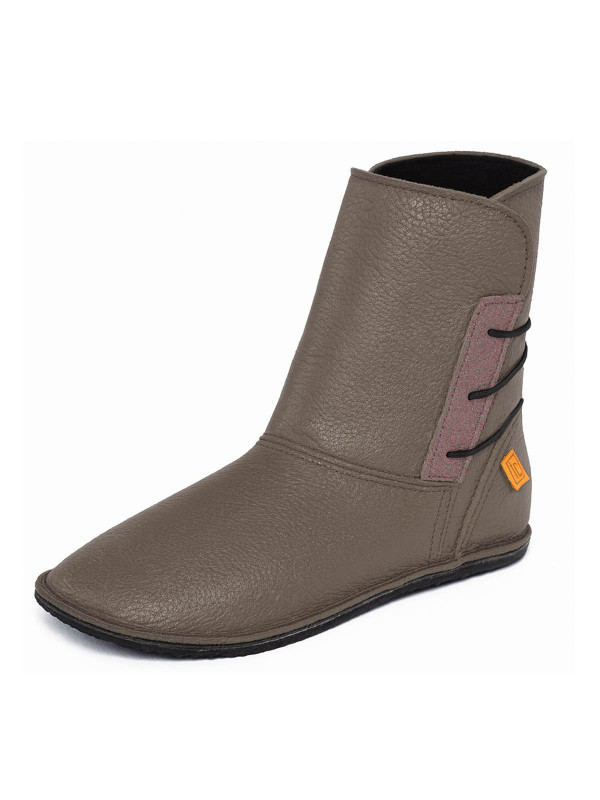 bottes cuir minimalistes barefoot doublure cuir laine ou polaire fait main