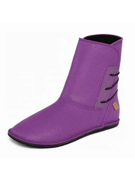 minimalist barefoot leather boots, leather lining, wool or fleece, handmade