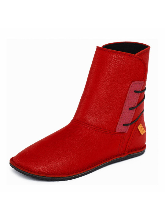 bottes cuir minimalistes barefoot doublure cuir laine ou polaire fait main