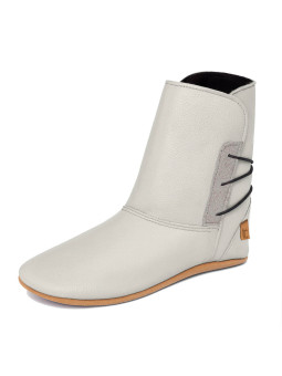 bottines souples en cuir chaussons souple fourrés en laine 