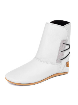 Soft leather ankle boots with soft wool-lined slippers