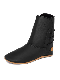 bottines souples en cuir chaussons souple fourrés en laine 