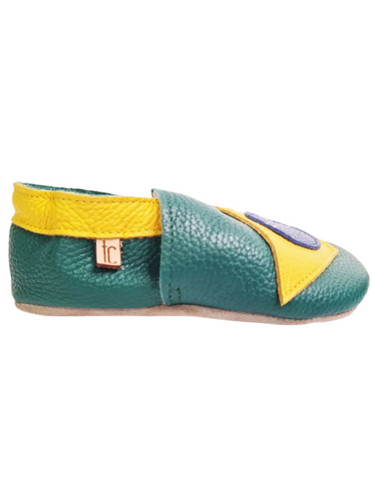 Barefoot Slippers Brazil Flag | Winter Lined Option | Tomar Creation