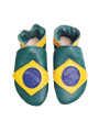 Chaussons barefoot drapeau Brésil | Option doublée hiver | Tomar Creation