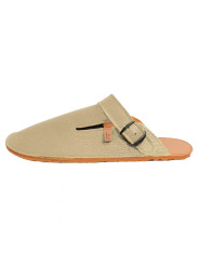 Chaussures en cuir sabots barefoot espace aux orteils, semelle flexible et plate