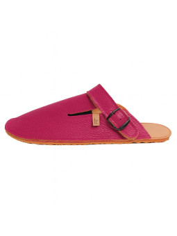 Leather barefoot clogs shoes, roomy toe box, flexible flat sole