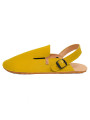 Leather barefoot clogs shoes, roomy toe box, flexible flat sole