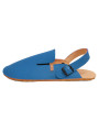 Leather barefoot clogs shoes, roomy toe box, flexible flat sole