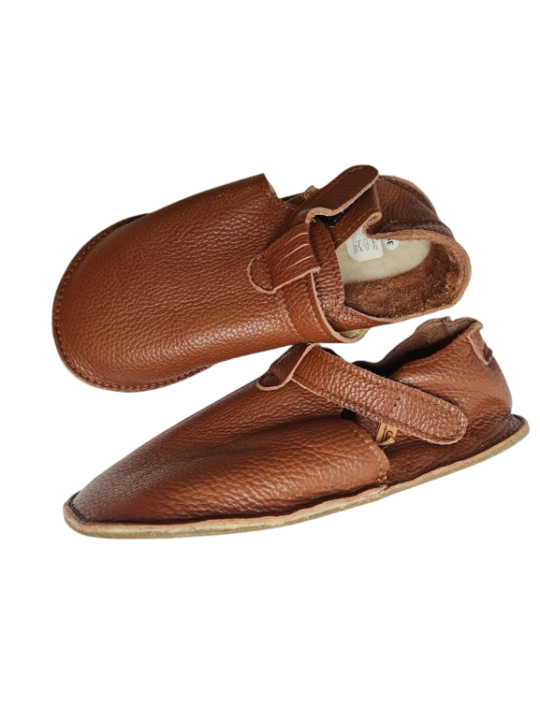 Zippy bruciato doublées d’une doublure en laine de mouton