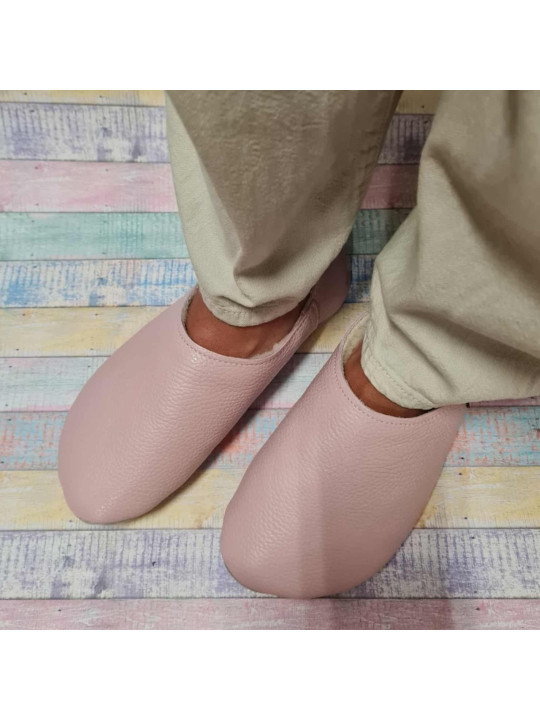 Soft leather babouche slippers, sizes 34 to 49, Tomar Creation
